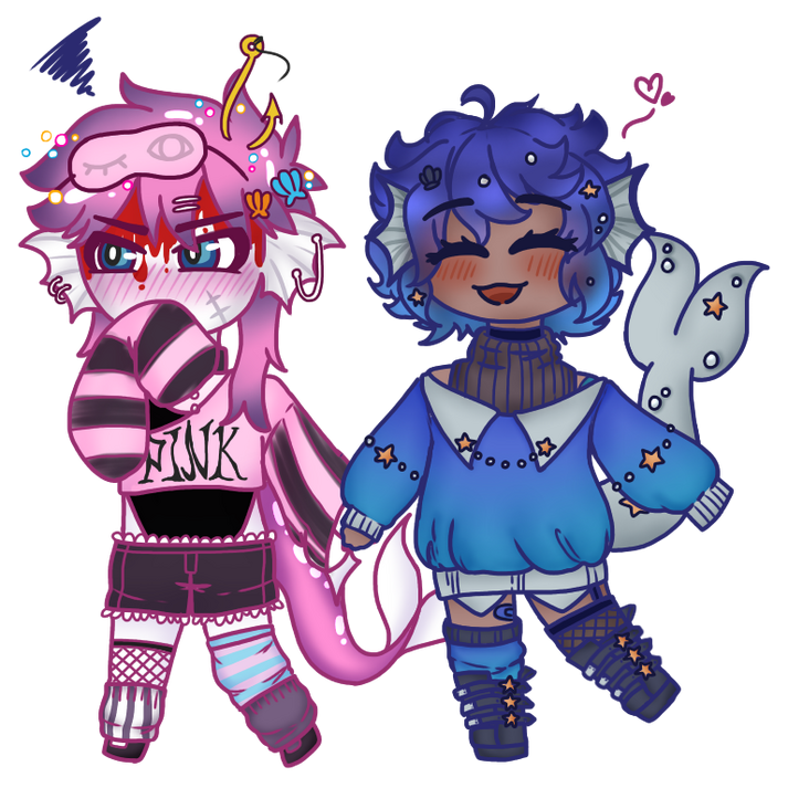 detailed chibi couple art (2023)