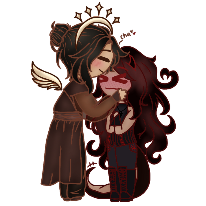 chibi couple art (2023)